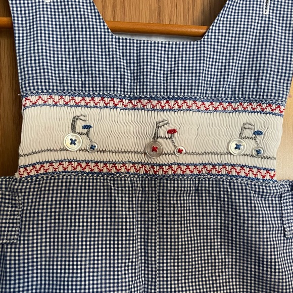 Vintage handmade blue gingham bicycle decal jon jon johnny - Picture 2 of 9